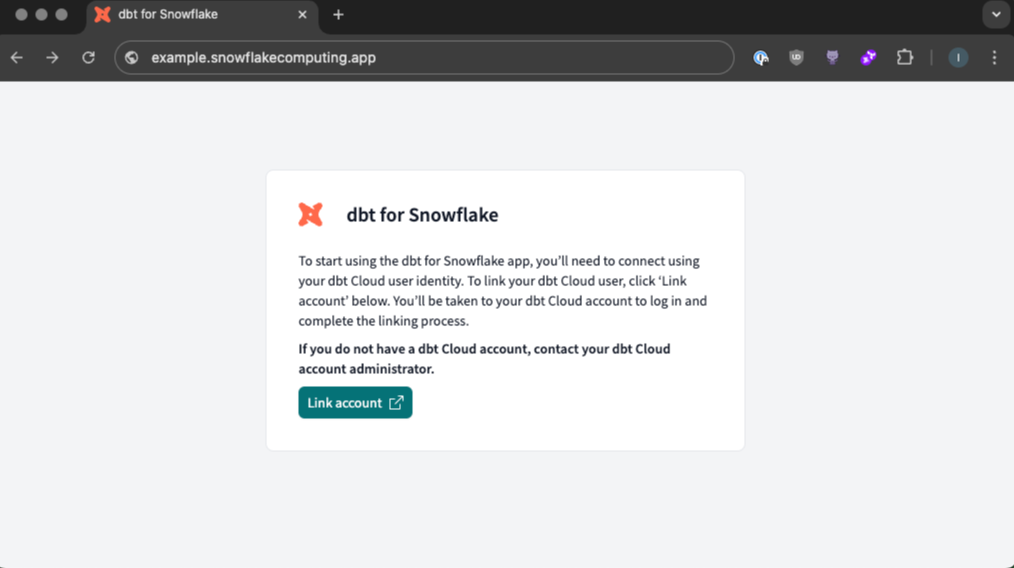 The link accounts prompt The link accounts prompt